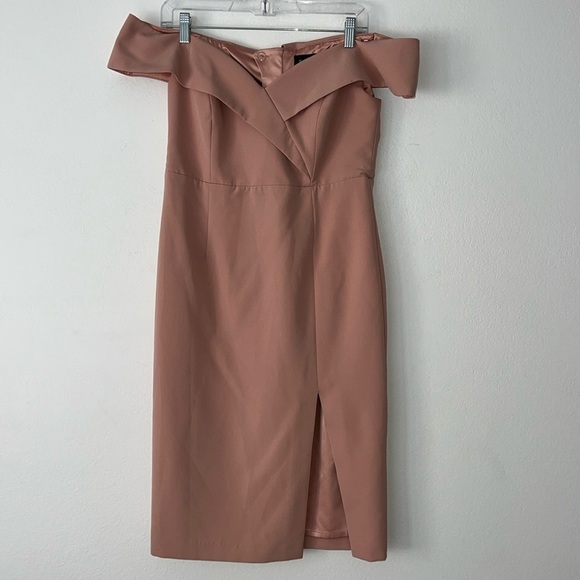 Bardot Bella Off The Shoulder Midi Length Dress Size Medium - Picture 2 of 9